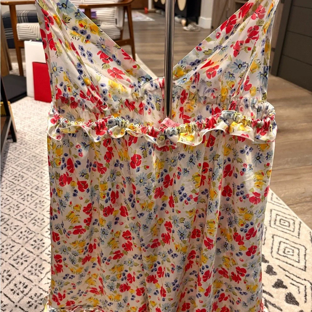 Victoria's Secret Floral Chemise - Red, Yellow, Blue - Picture 3 of 3